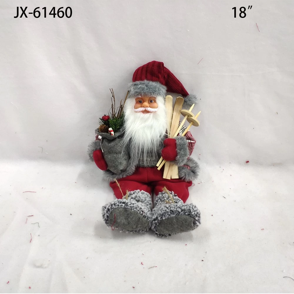 中国 Xmas tree ornaments gift decorative toys soft plush christemas doll santa claus 制造商