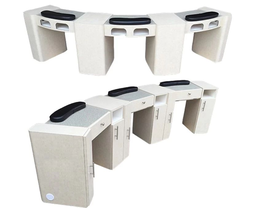 nail station tables double manicure table nail bar triple manicure table wholesale china DS-W2020A