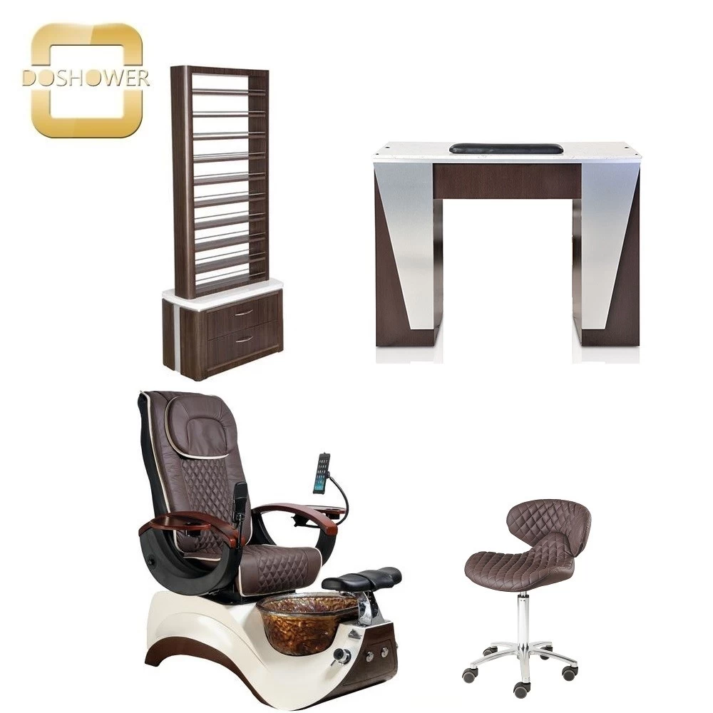 marble nail table with manicure chair station nail salon beauty salon nail polish table station DS-W18111 SET