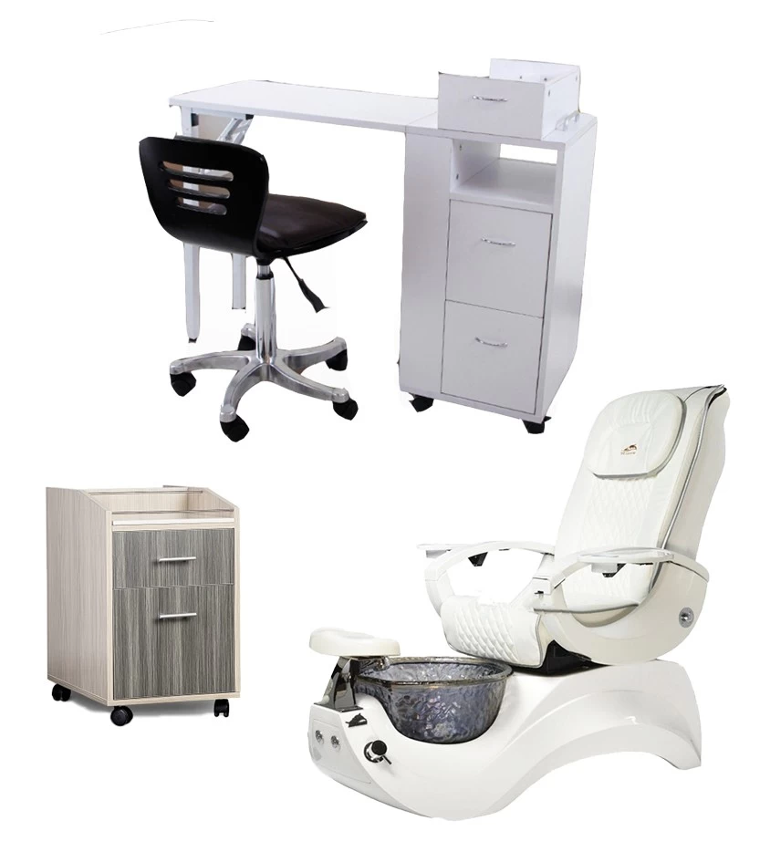 china nail table dust collector with pedicure massage chair factory for Electric Pedicure Chair Manufacturer China / DS-W17112C-SET
