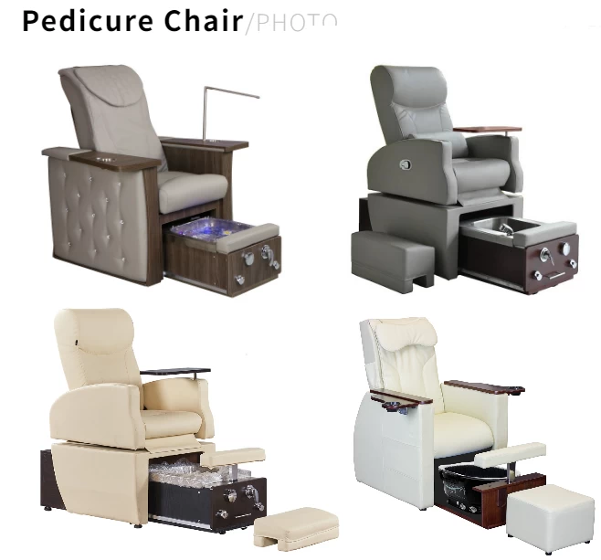 pedicure chair with no plumbing foot spa sink and modern nail table tech chair set china DS-N04A SET