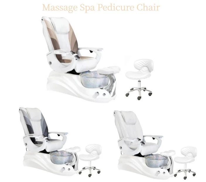 china pedicure chair white spa chair new design nail table reception table for sale DS-W18173 SET 