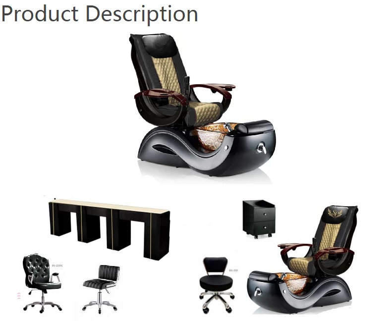 Pedicure Chair China Factory SPA Foot Massage Black Chair Luxury Nail Salon SPA Chair DS-S17J