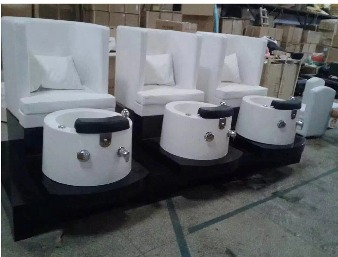 Customized double seats pedicure chair foot SPA bench manicure station