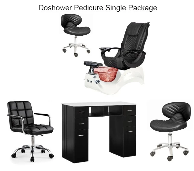 hot sale salon package pedicure chair with nail salon table set china supplier for beauty salon furniture DS-S16 SET 