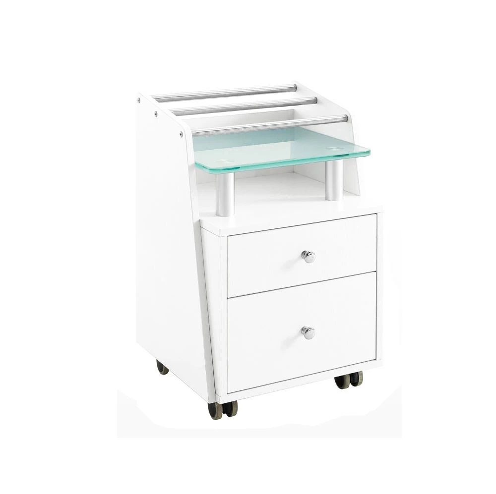 wholesale beauty nail furniture with pedi manicure table cart for hairdressing salon trolley /DS-BT2-P