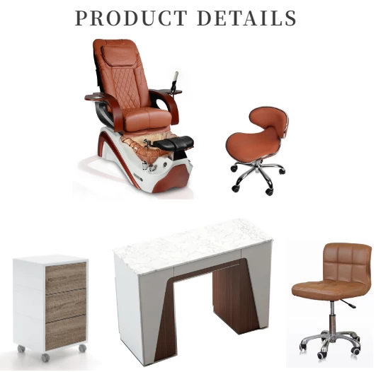 china pedicure chair luxury wholesale with pedicure chair spa manufacture of nail salon furniture DS-W2046 SET 