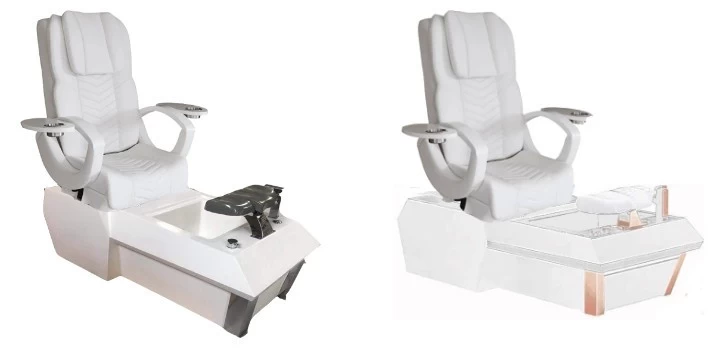 Wholesale White Pedicure Chair Luxury China Nail Salon Foot Spa Pedicure Chair Manufacturer DS-W1900B