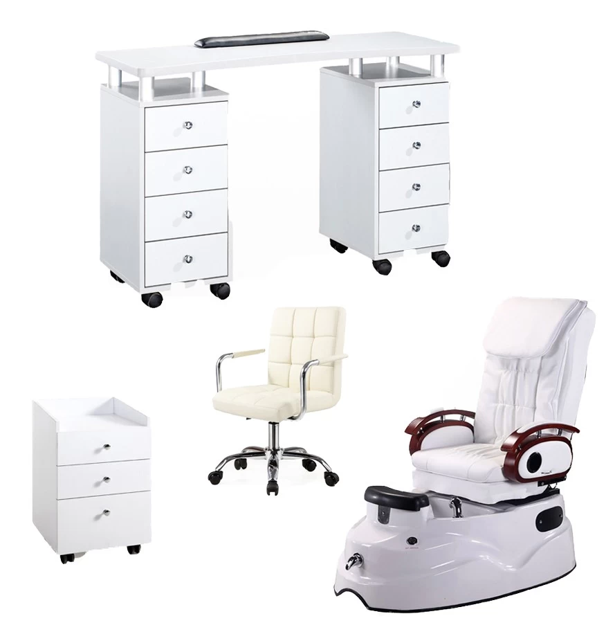 salon nail table suppliers with spa pedicure chair manufacturer for china nail table dust collector salon stool technician chairs / DS-1070