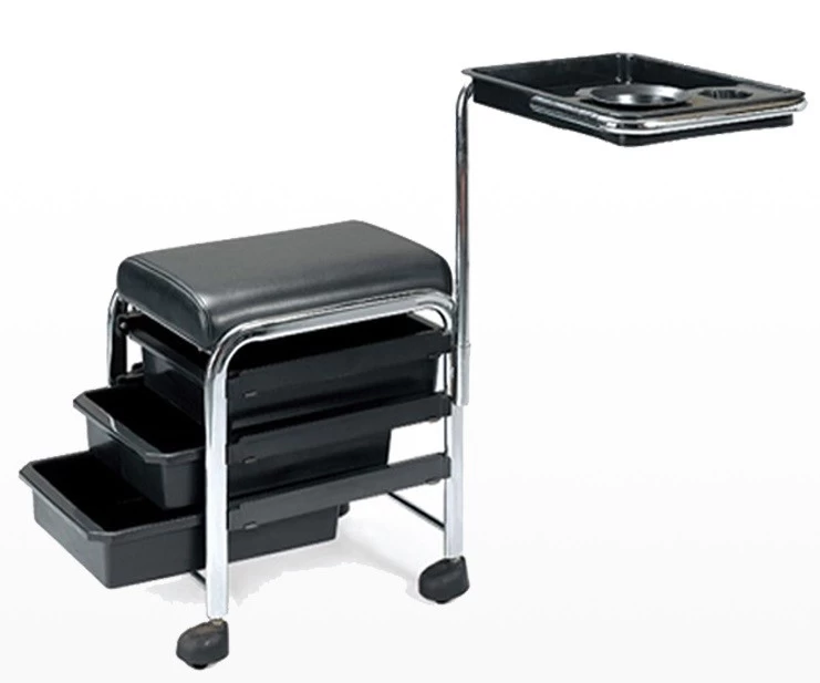 salon nail table suppliers with salon furniture for hairdressing and peidcure shop cart /DS-BT3-W 