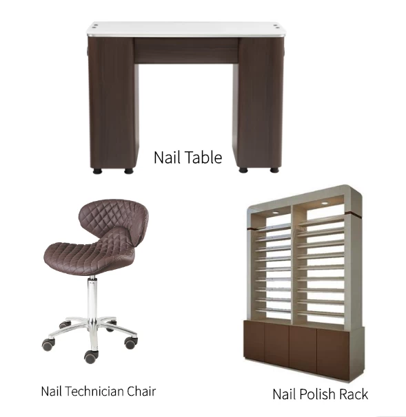 manicure station nail salon manicure table wooden vented manicure table wholesale DS-N1930
