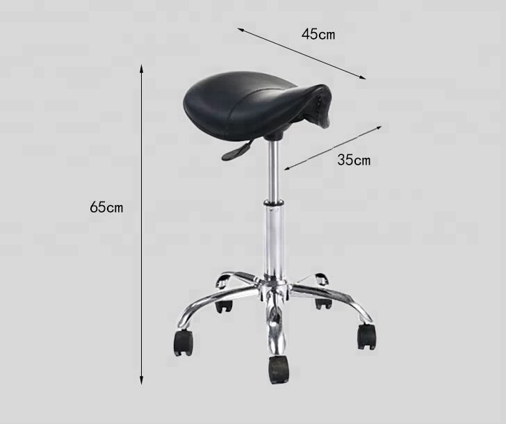 salon furniture foot spa pedicure stool chair black saddle seat stool wholesale DS-C6