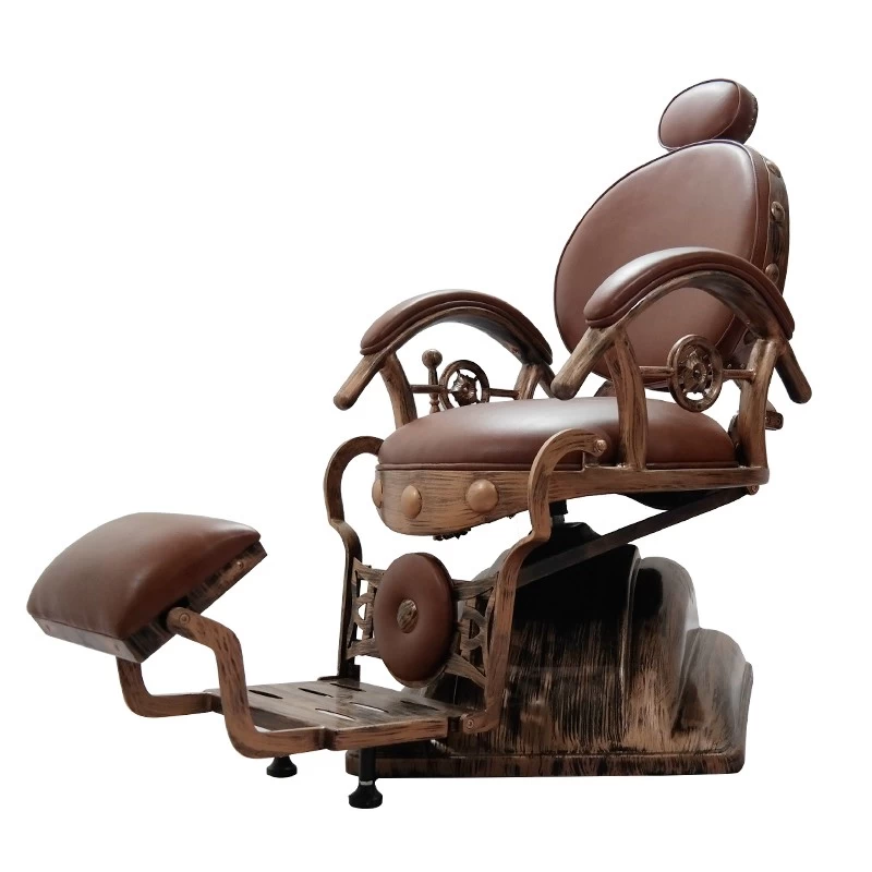  2018 wooden reclining hydraulic barber chair classic style hair salon furniture