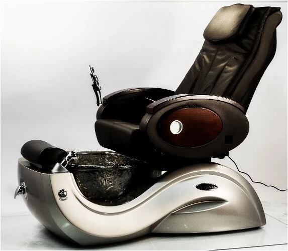  Massage Pedicure Spas chair of glass bowls with multicolor LED lighting for nail salon