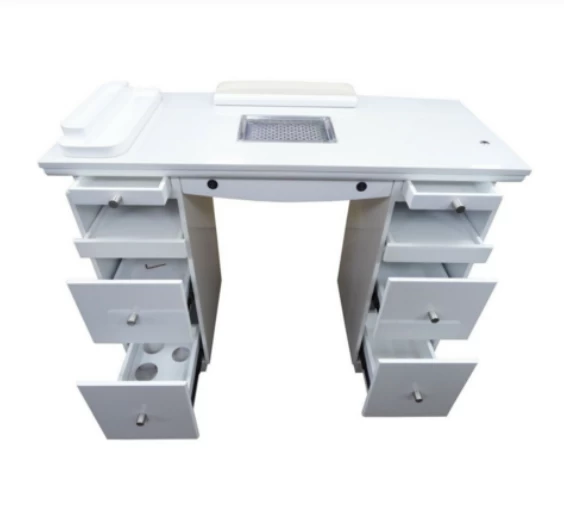 China Wooden table with Marble Surface Excellent Nail Salon Table On Sale 