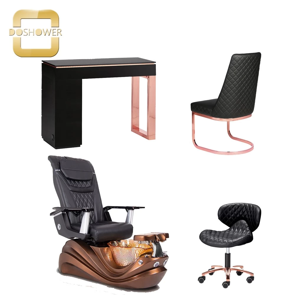 salon new luxury spa pedicure chair gold manicure foot spa pedicure chair factory china DS-W2026