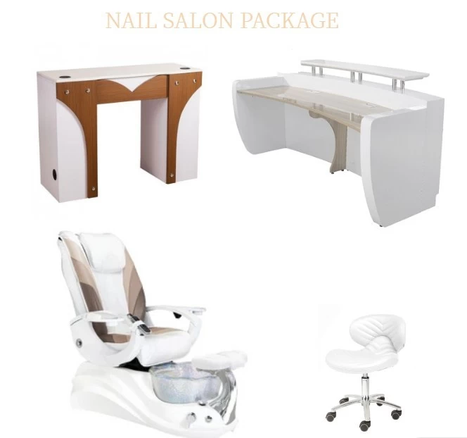 cream white pedicure chair modern manicure table supplies and manufacturer china DS-W18173B SET 