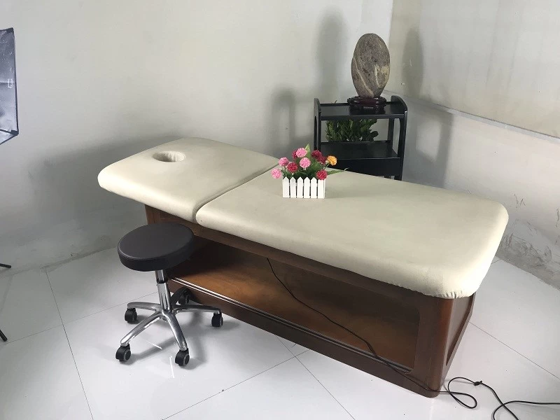 china wooden massage bed with wood spa massage bed manufacturer of electric massage bed DS-M9007