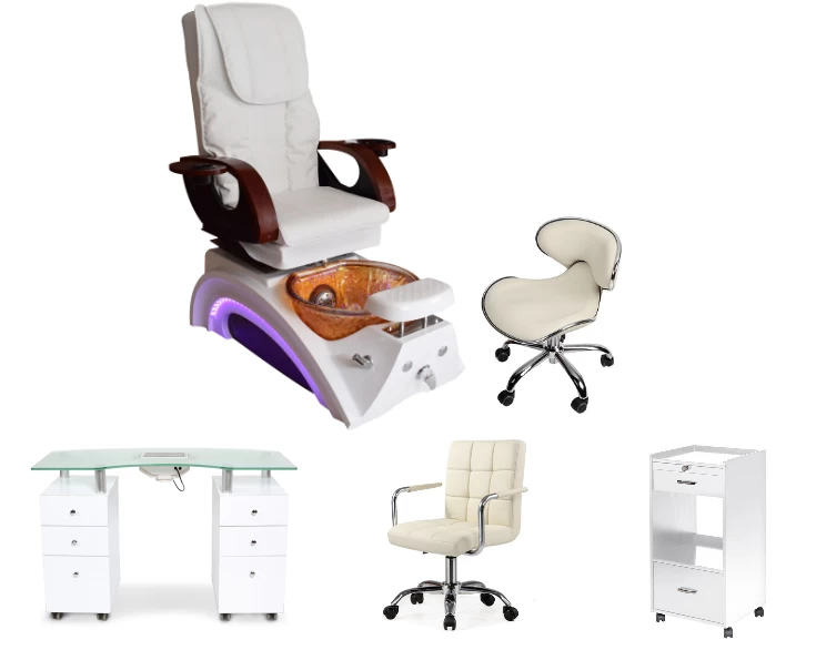 hot sale white leather pedicure chair foot spa massage manufacturer china 2019 DS-23