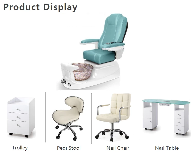 nail salon furniture manicure table and chair set with pedicure foot spa massage chair pedicure slippers for wholesale DS-W1959 SET
