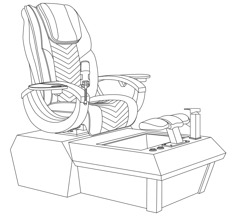 Pedicure Chair Manufacturer with Pedicure Massage Chair of Nail Furniture Factory