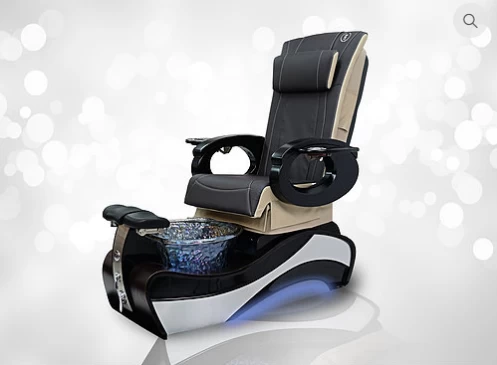 newest luxury design pedicure chair with led light of shiny foot spa tub base