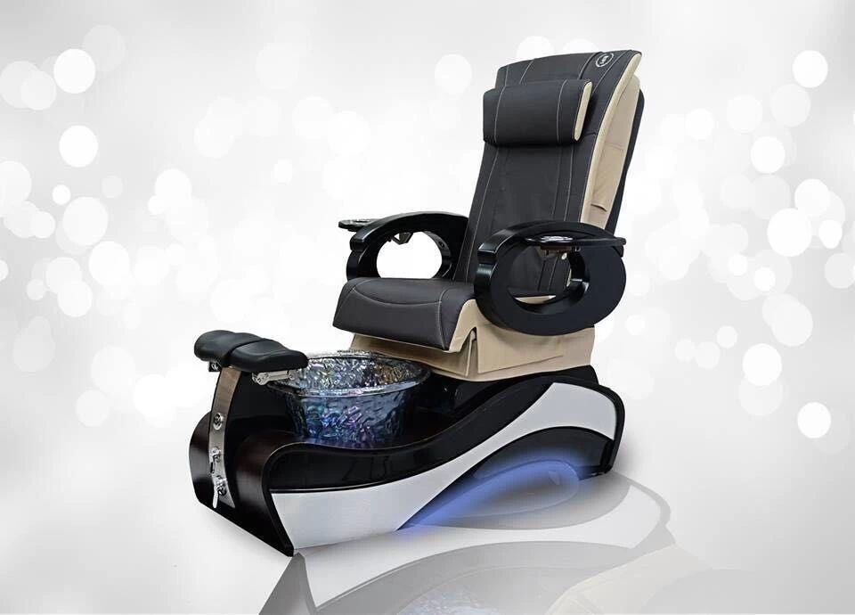 pedicure chair with massage function and LED lights of luxuries spa foot massage chairs