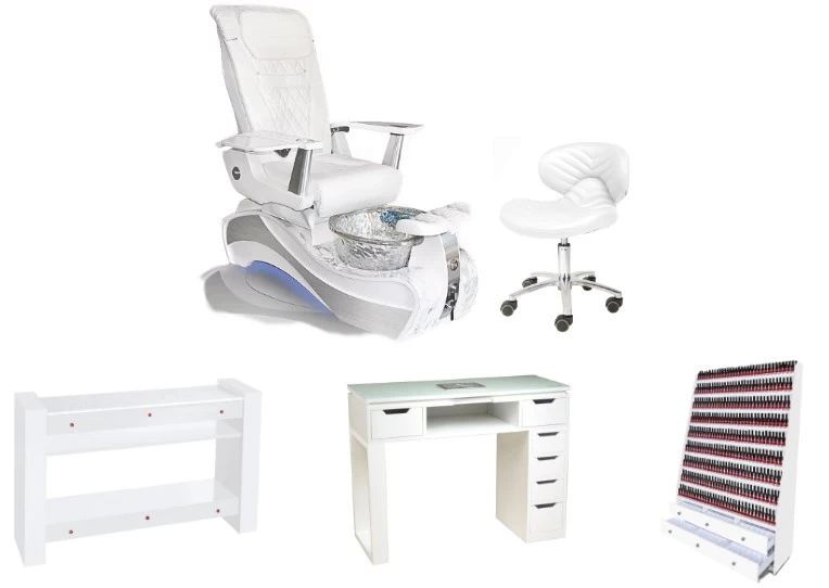 luxury white and silver spa pedicure chair supplies china with pedicure foot basin of pedicure spa chair manufacturer china DS-W89