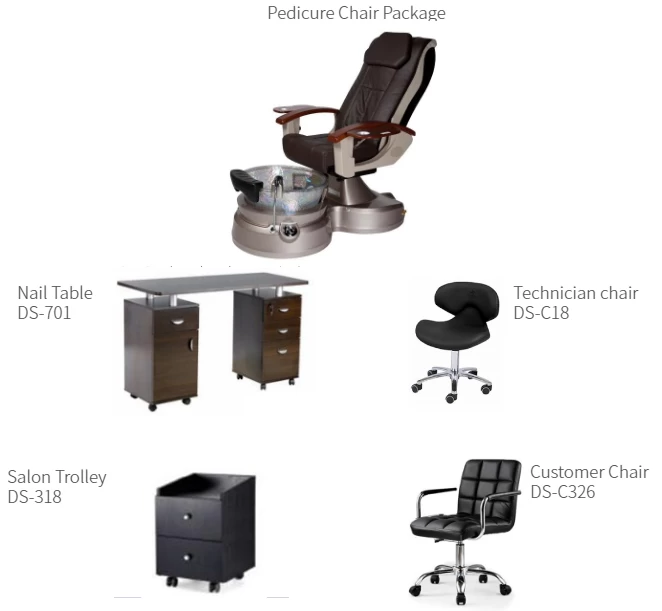 beauty salon furniture spa pedicure chair manicure table pedicure and manicure station on sale DS-L4004 SET 
