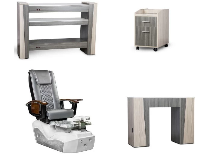 Best Salon Package Deal For Pedicure Chair with Manicure Table Salon Furniture Wholesaler DS-L1902 SET