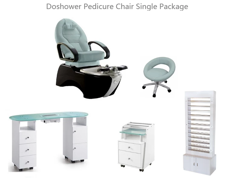 Best Deals Pedicure Spa Chair and Manicure Table Set Manufacturer Nail Salon Package DS-8004 SET