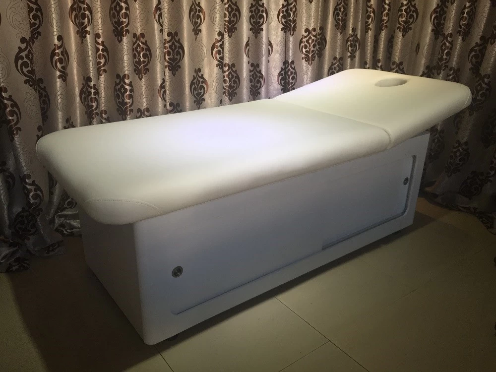 beauty treatment bed spa bed Wood Massage Bed with Storage Manufacturer China DS-M9008