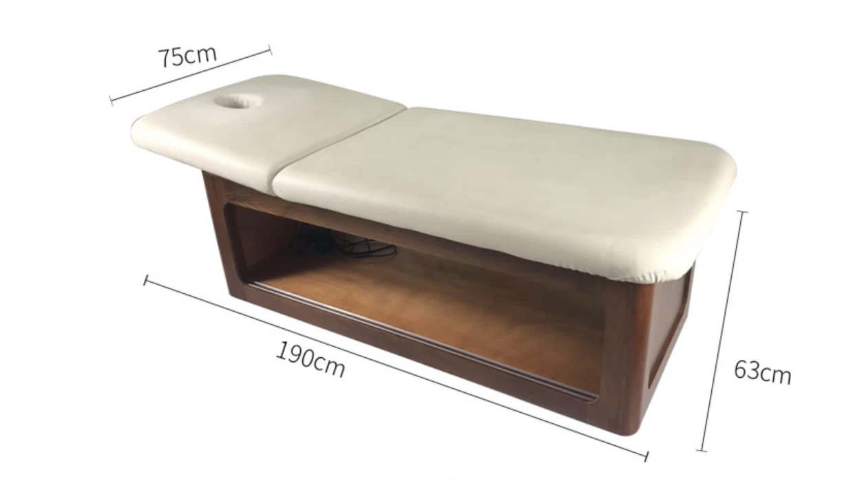 china wooden massage bed with wood spa massage bed manufacturer of electric massage bed DS-M9007