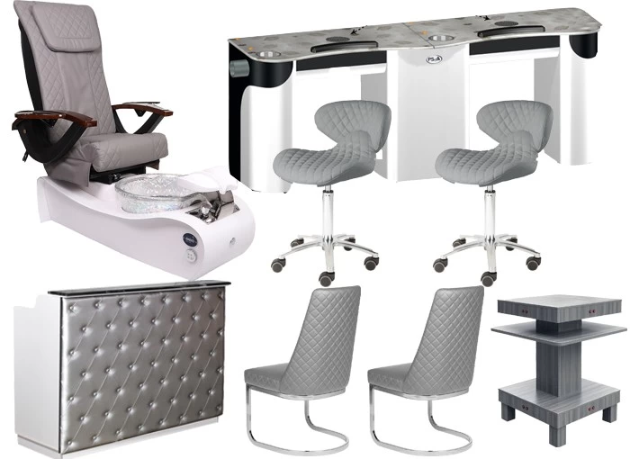 exhaust vent air system pedicure chairs package with custom vent nail table wholesale china DS-W2057 SET