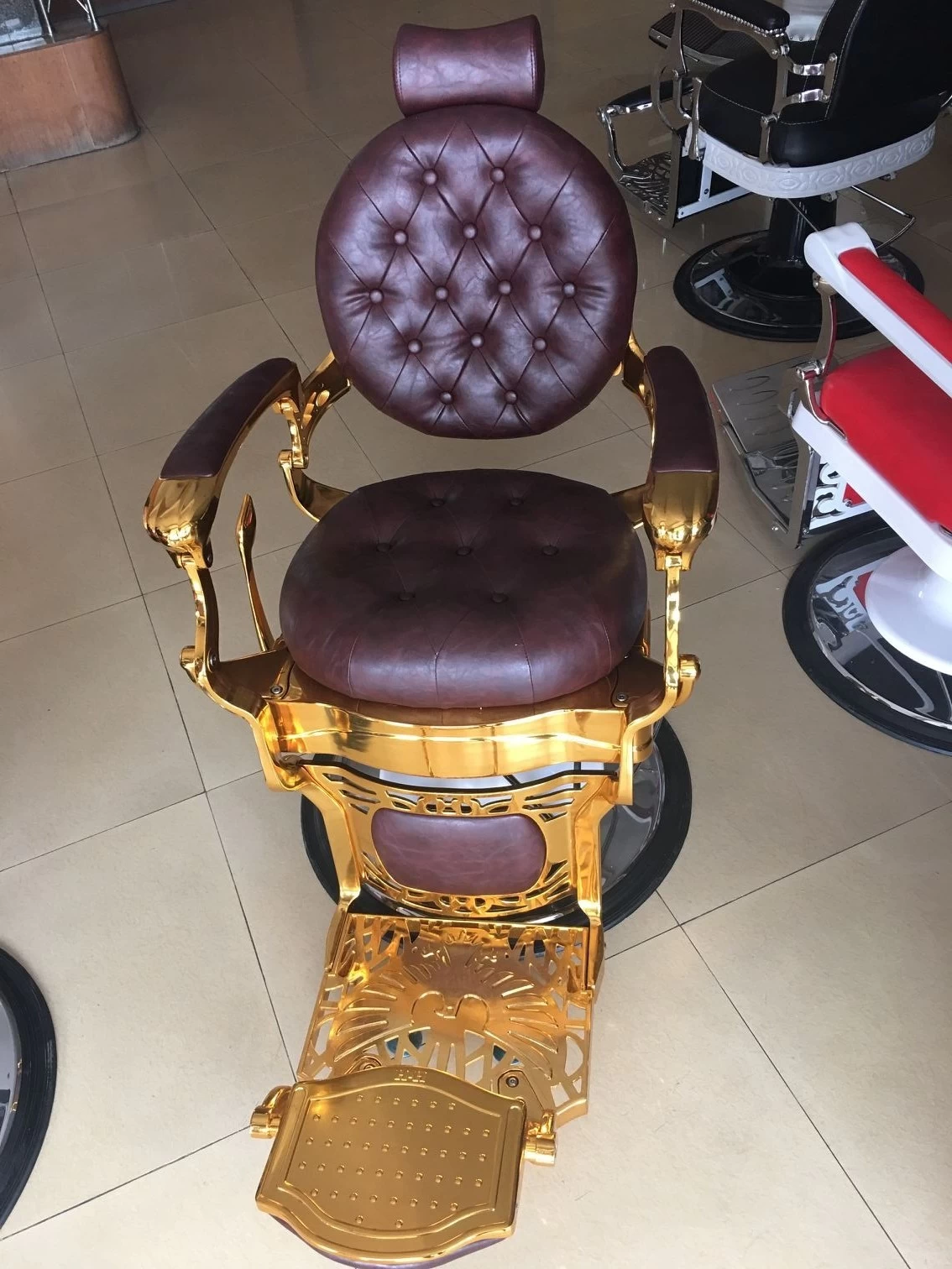 Original barber chair Hairdressing salon chair Handmade Vintage Design