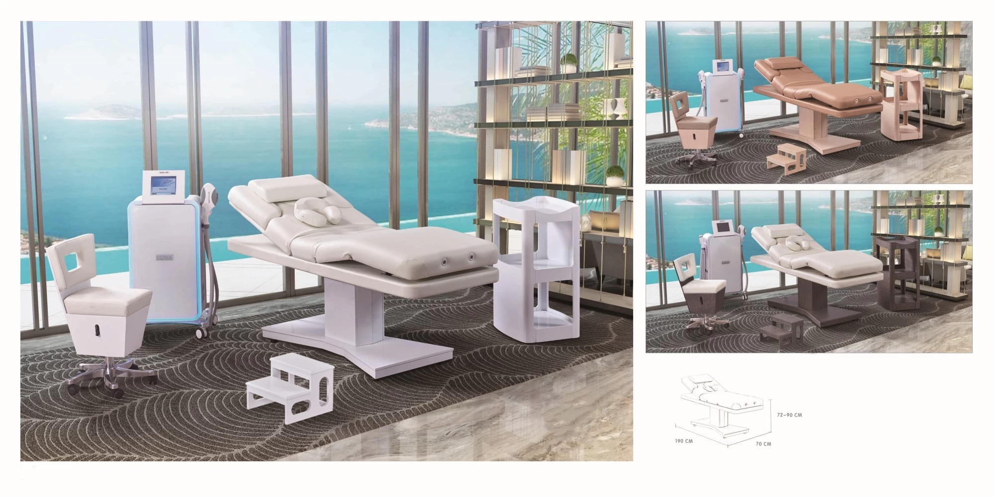 2019 Doshower Nuevo diseño Luxury Massage Bed Package Salon
