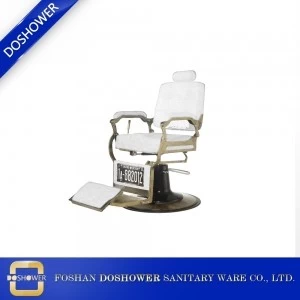 Barber Chair Salon With White Gold Barber Chair for Luxury Barber Chair