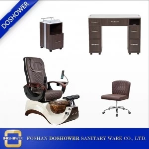 Beauty salon furniture supplier with pedicure chair set for luxury pedicure chair and manicure table