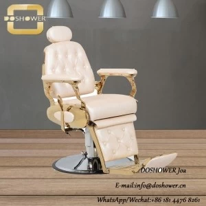 China Doshower hydraulic pump barber chair with fully adjustable bases of stainless steel salon chair supplier