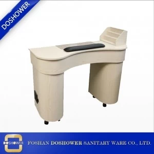 China nail bar table wholesaler with nail table with dust collector for modern salon nail table