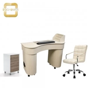 China nail bar table wholesaler with nail table with dust collector for modern salon nail table