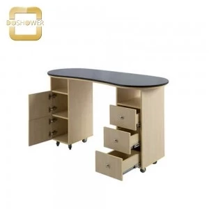 Chinese manicure nail table supplier with glass top manicure tables for wooden design nail table