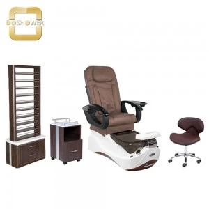 Chinese pedicure spa chair factory with manicure pedicure chair for brown salon pedicure chair set