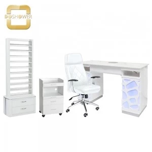 Manicure nail table manufacturer with glass manicure table for China nail salon manicure table
