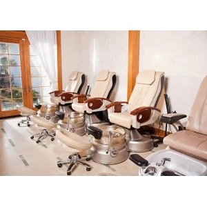 Pedicure spa station furniture manufacturer China with luxury pedicure chair for manicure table and chair
