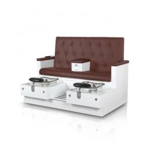china double pedicure chair luxury glass bowl wood spa pedicure station