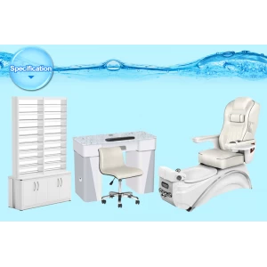 customized white pedicure char with salon chairs pedicure chair for manicure luxury pedicure chair supplier