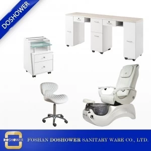 double manicure desk equipment with marble top nail manicure table of manicure chair supplier china DS-1444