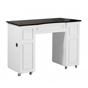 modern cheaper marble manicure table nail salon white wooden nail table manufacturer DS-N1929