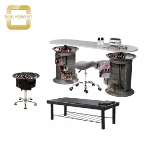 nail manicure table with retail display racks for nails table salon manicur beauty